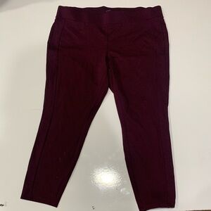 Loft woman’s crop pants size 20 plus size burgundy